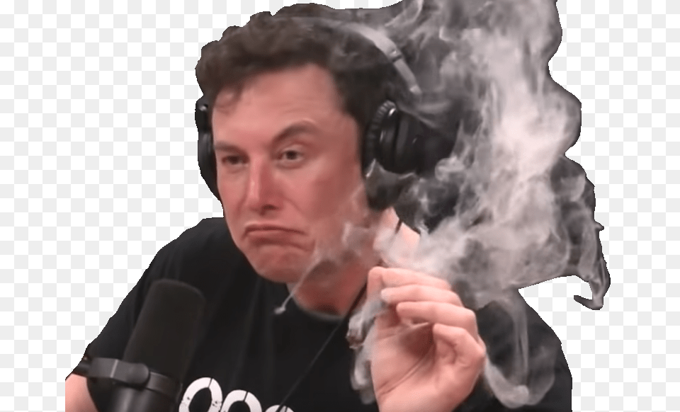 Sticker Other Elon Musk Fume Smoke Joint Weed Marijuana White Guy Devil39s Advocate, Person, Face, Head, Smoking Free Png Download