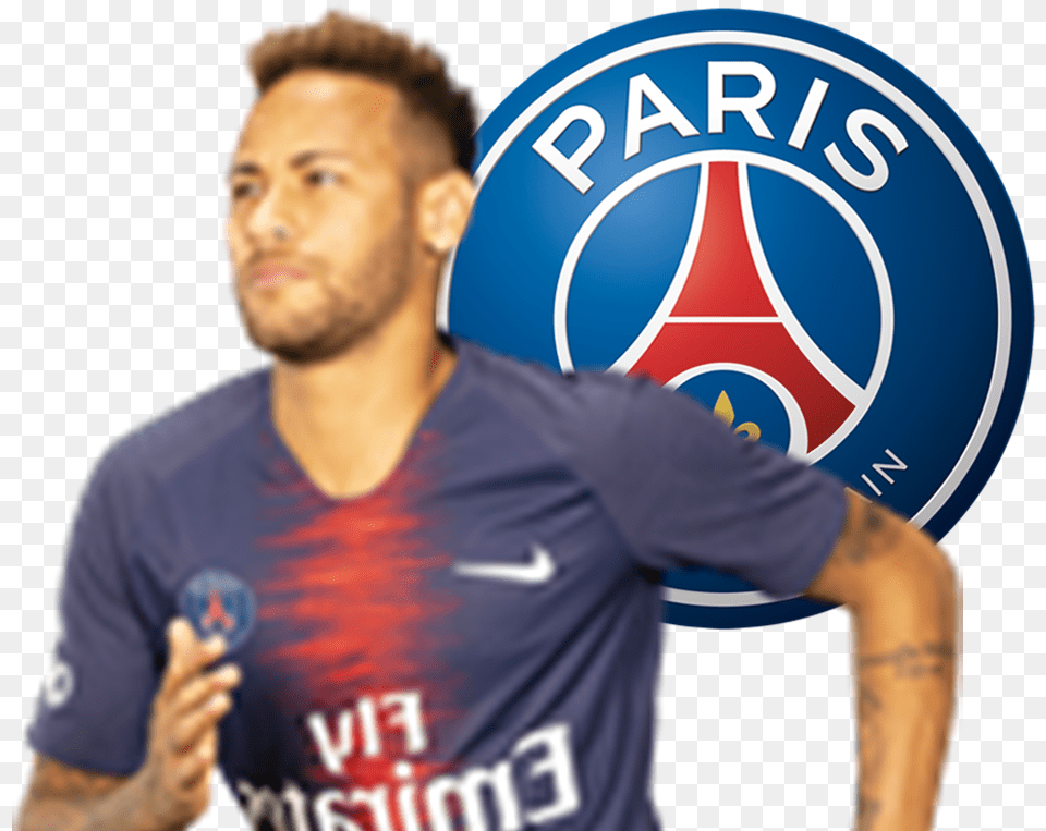 Sticker Other Neymar Psg Paris Saint Germain Paris Saint Germain Logo, Clothing, T-shirt, Shirt, Adult Free Png Download