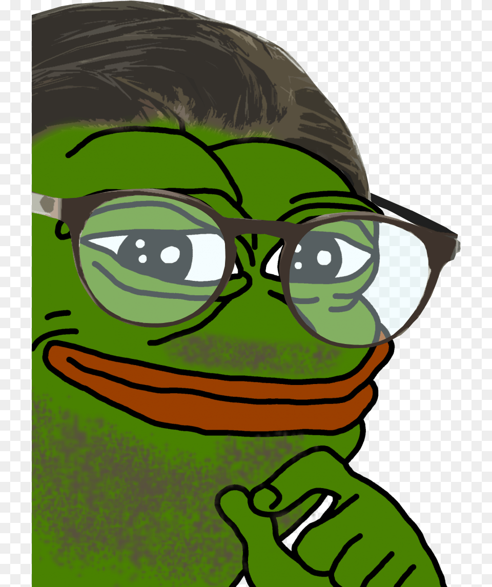 Sticker Pepe Clipart Frog Meme, Accessories, Glasses, Person, Body Part Free Transparent Png