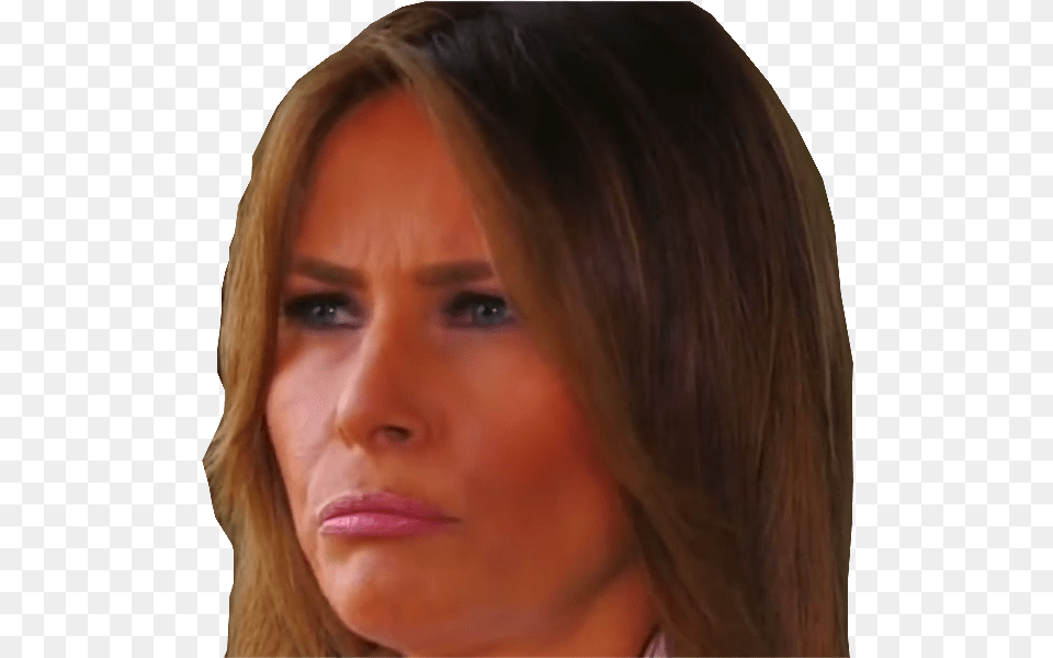 Sticker Politic Melania Trump Triste Girl, Crying, Face, Head, Person Png Image