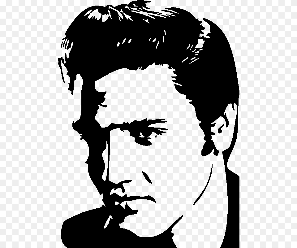 Sticker Portrait Elvis Presley Ambiance Sticker Si, Gray Png Image