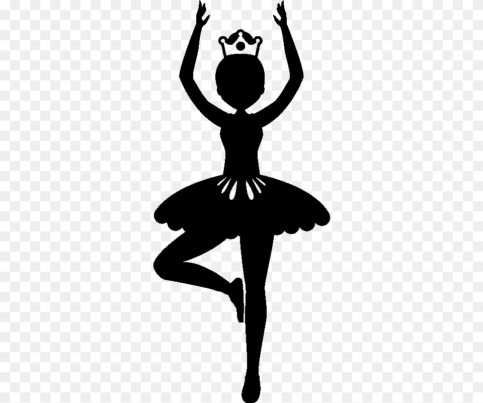 Sticker Princesse Ballerine Ambiance Sticker Kc6856 Danseuse Balais, Gray Free Png Download