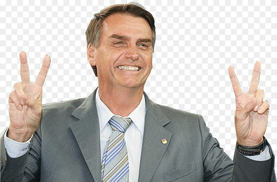 Sticker Risitas Bolsonaro Heureux Victoire Jair Bolsonaro, Hand, Body Part, Person, Finger Png