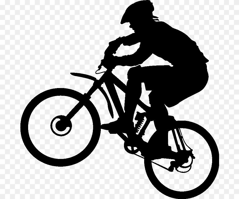 Sticker Silhouette Bmx Ambiance Sticker Si 0715 Clipart Mountain Bike, Adult, Person, Man, Male Png