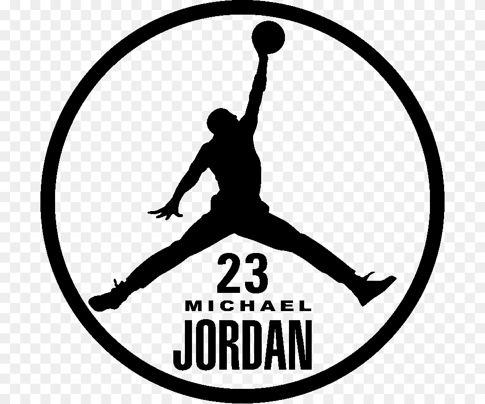 Sticker Silhouette Michael Jordan Michael Jordan Logo, People, Person, Stencil, Adult Png Image