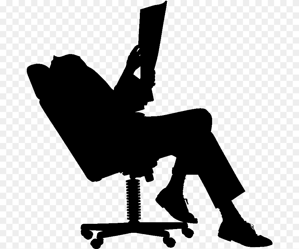 Sticker Silhouette Sur Une Chaise De Bureau Ambiance Press Media Press Logo, Gray Png Image