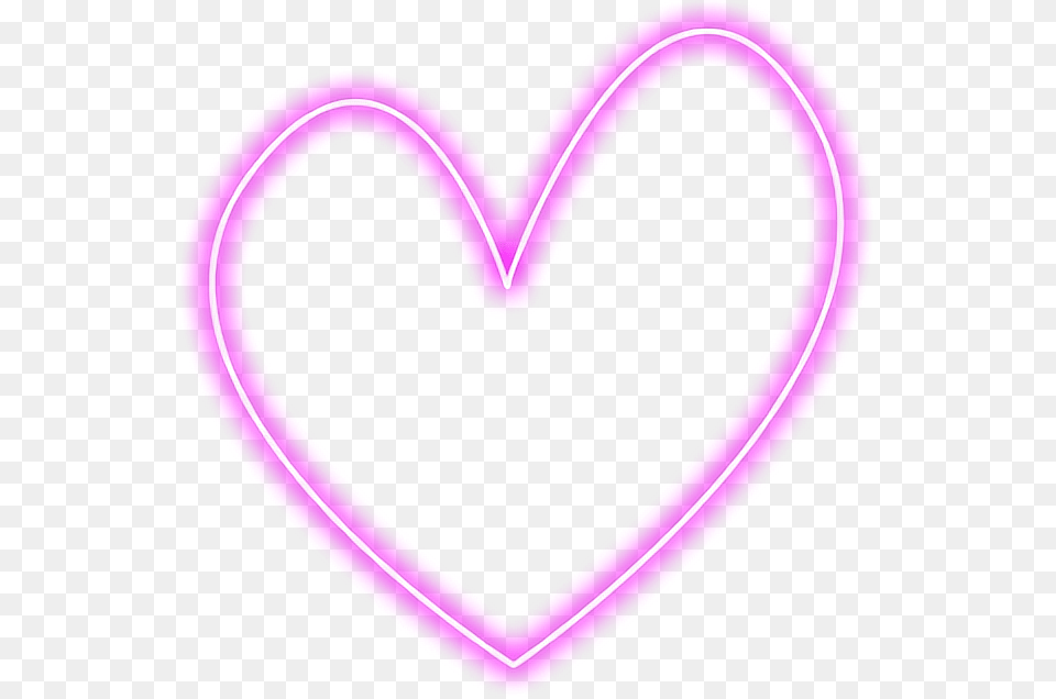 Sticker Stickerstumblrs Tumblr Neon Hearts Corazones Transparent Neon Heart, Purple Png
