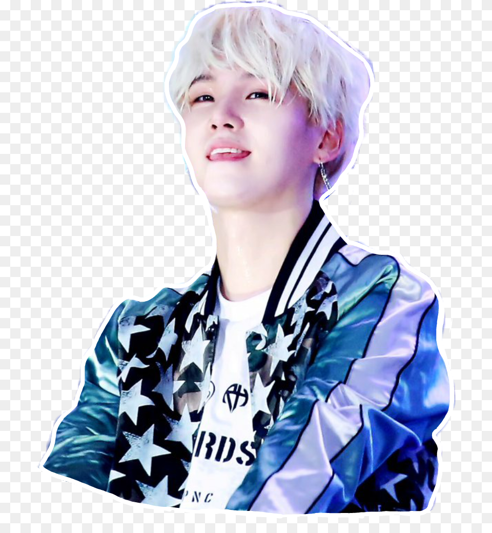 Sticker Suga Yoongi Bts, Blonde, Hair, Person, Face Free Png