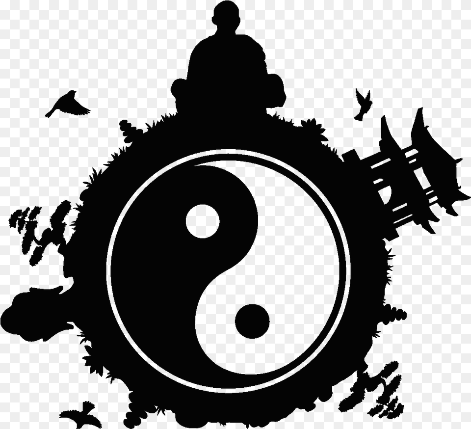 Sticker Terre Et Bouddha Ambiance Sticker Zen1 Budha Bonsai Tree, Symbol, Text Free Png
