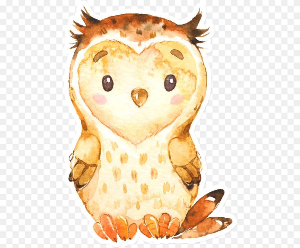 Sticker That Kick Ass Watercolor Owl Watercolor Painting Free Png Download