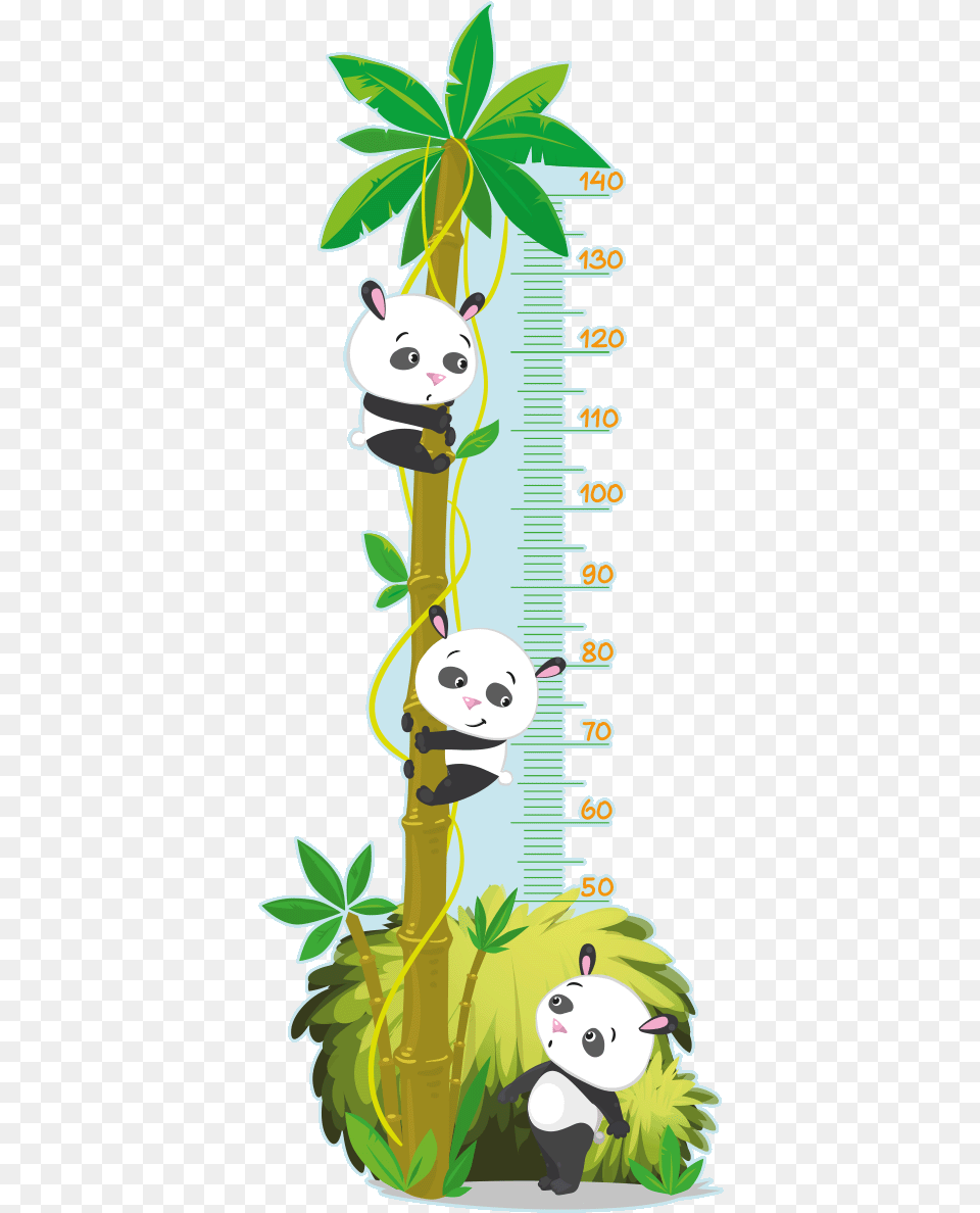 Sticker Toise Arbre Des Pandas Ambiance Sticker Col Toise Panda Stickers, Vegetation, Plant, Green, Tree Free Png Download