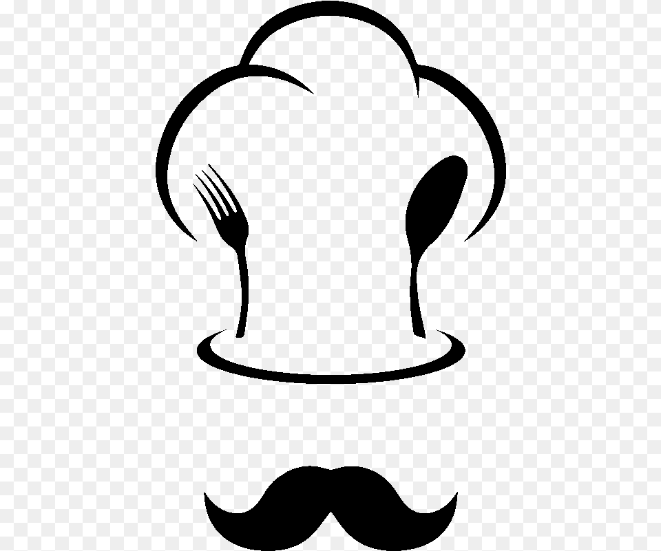 Sticker Toque De Chef Et Moustache Clipart Download Clipart Male Chef Gray Free Transparent Png