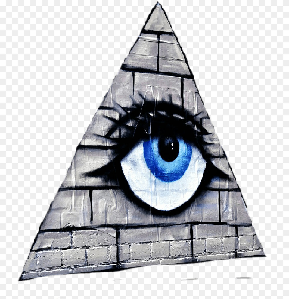 Sticker Triangle Wall Eye Graffiti Eye Pyramid Graffiti, Art, Face, Head, Person Free Png Download