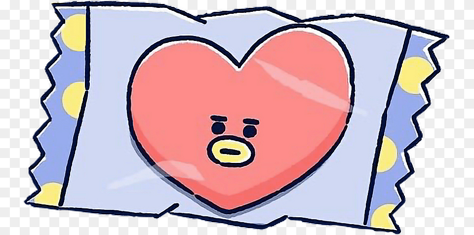 Sticker Tumblr Heart Tata Bt21 Bts V Btstata Heart, Ball, Basketball, Basketball (ball), Sport Free Png Download