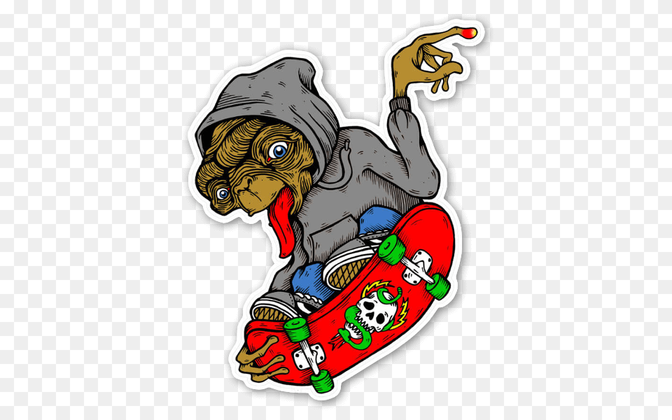Stickerapp, Baby, Person, Skateboard Png Image