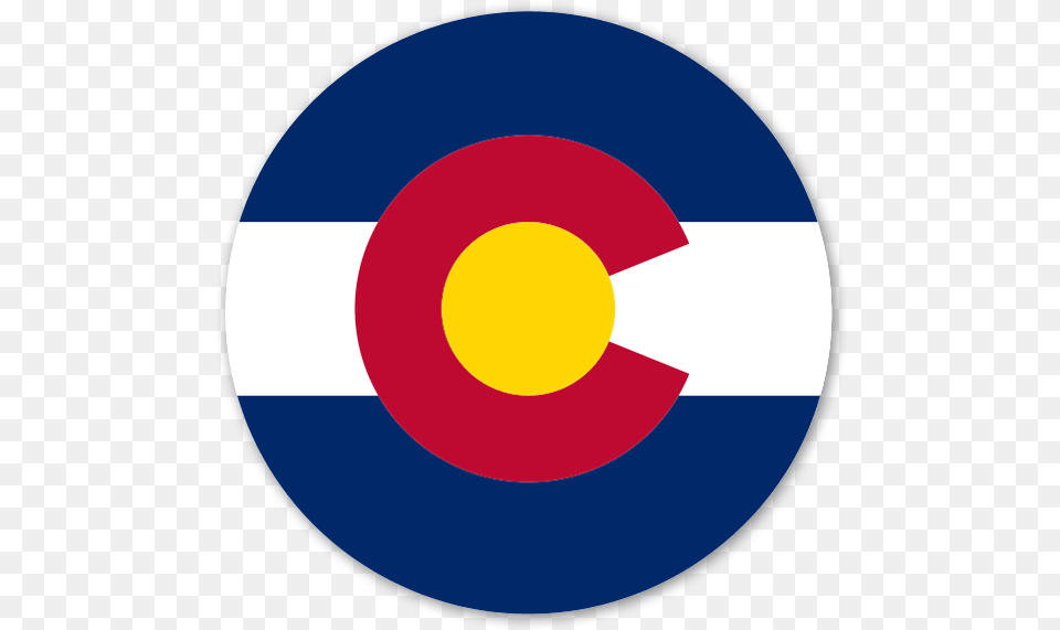 Stickerapp Circle Sticker Colorado State Flag, Logo, Disk Free Png Download