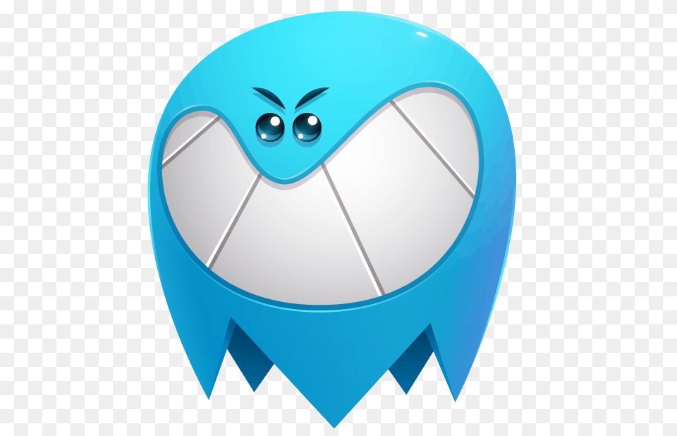 Stickerpop Blue Ghost Evil Smile, Furniture, Cushion, Home Decor, Logo Free Png Download