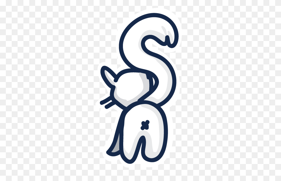 Stickerpop Cat Butt, Symbol, Text Free Png