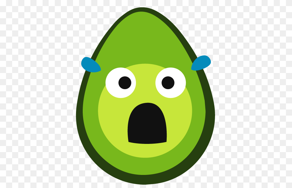 Stickerpop Eye Roll Avocado, Food, Fruit, Plant, Produce Free Png