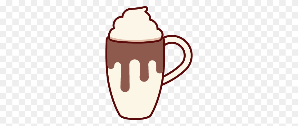 Stickerpop Hot Chocolate, Cream, Cup, Dessert, Food Free Png Download
