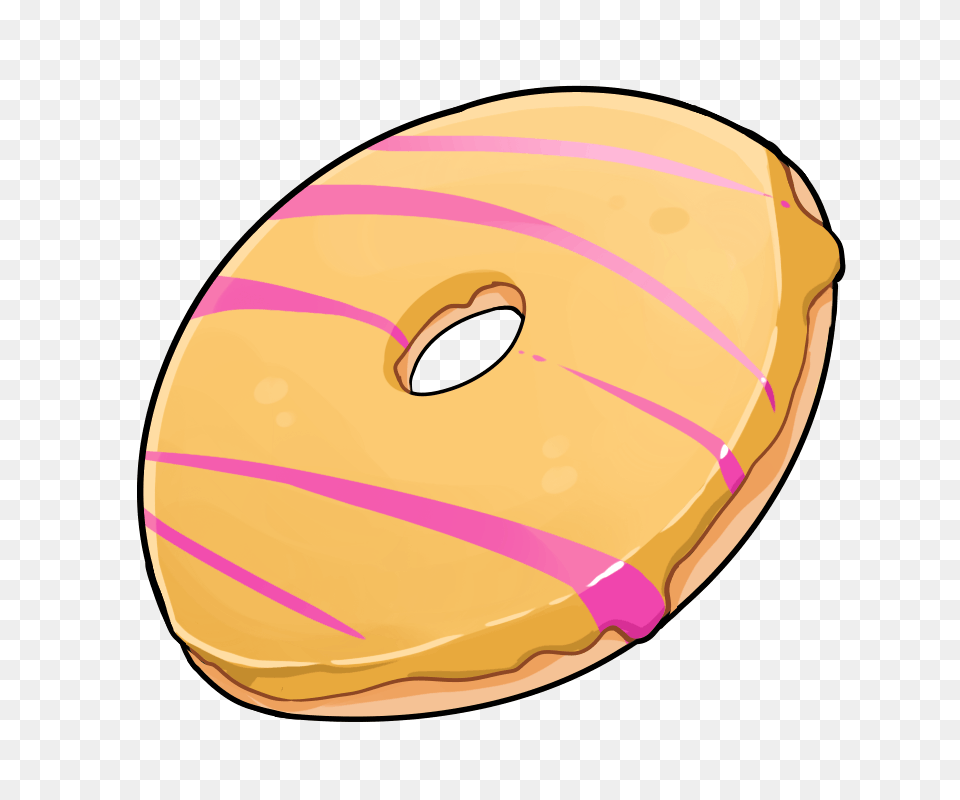 Stickerpop Pink Streak Party Ring, Food, Sweets, Donut, Bread Free Png