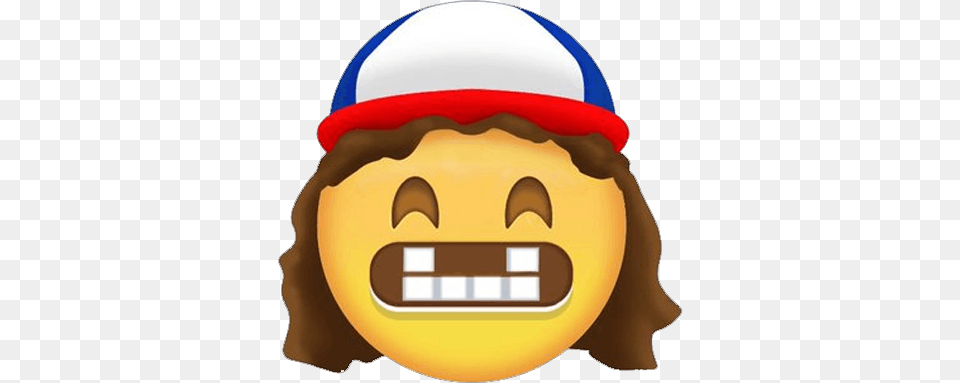 Stickerpop Stranger Things Dustin Emoji, Clothing, Hardhat, Helmet Free Png