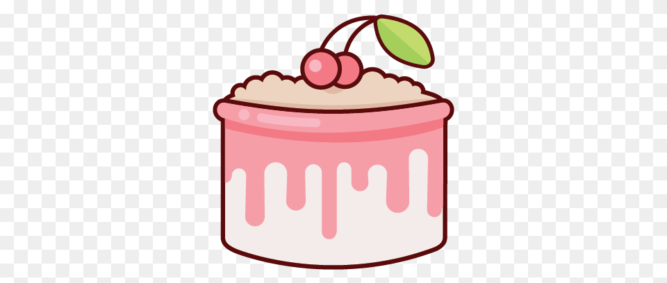 Stickerpop Strawberry Shortcake, Cream, Dessert, Food, Ice Cream Png Image