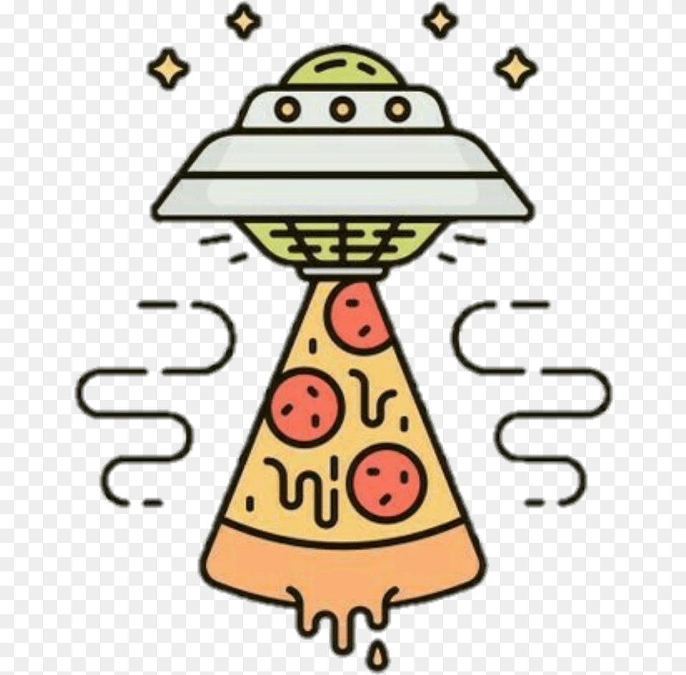 Stickers Alien Alienigena Pizza Nave Nave Espacial Ovni Pizza, Cross, Symbol Png Image