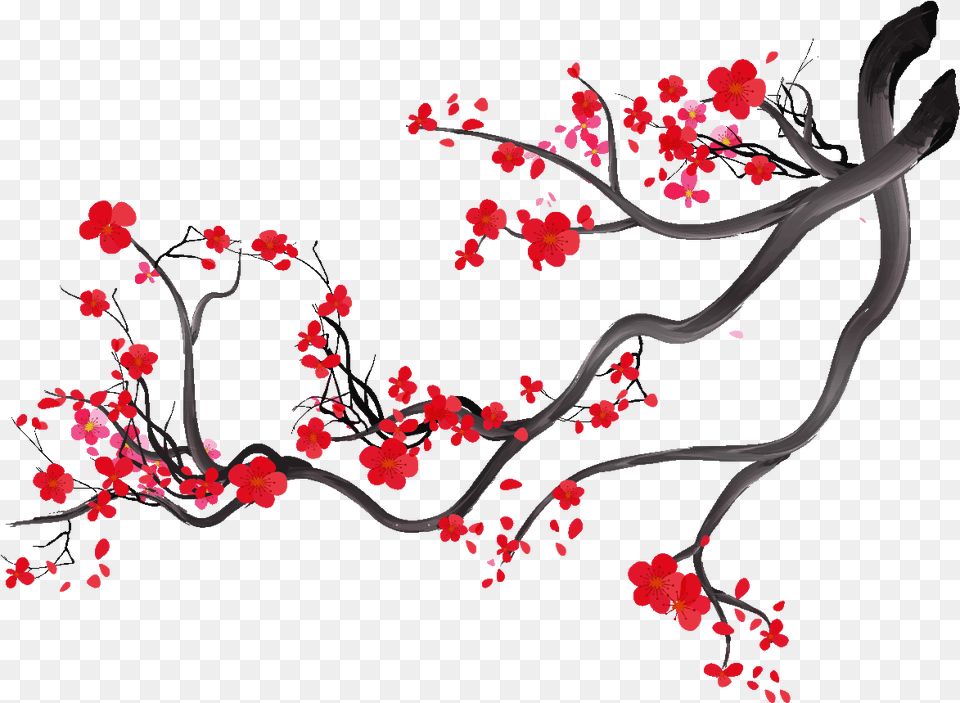 Stickers Branche De Cerisier Japonais, Art, Floral Design, Flower, Graphics Free Transparent Png