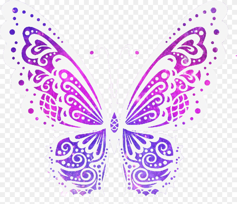 Stickers Cute Pink And Purple Butterflies, Pattern, Art, Graphics Png
