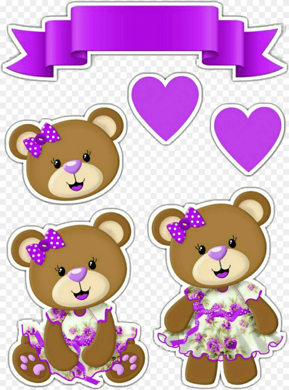 Stickers De Ositas, Purple, Toy, Doll, People Png