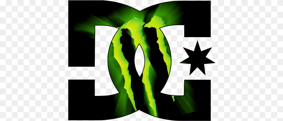 Stickers Et Autocollant Dc Shoes Monster Energy Dc Logo Dc Shoes Logo, Green, Accessories Free Png Download