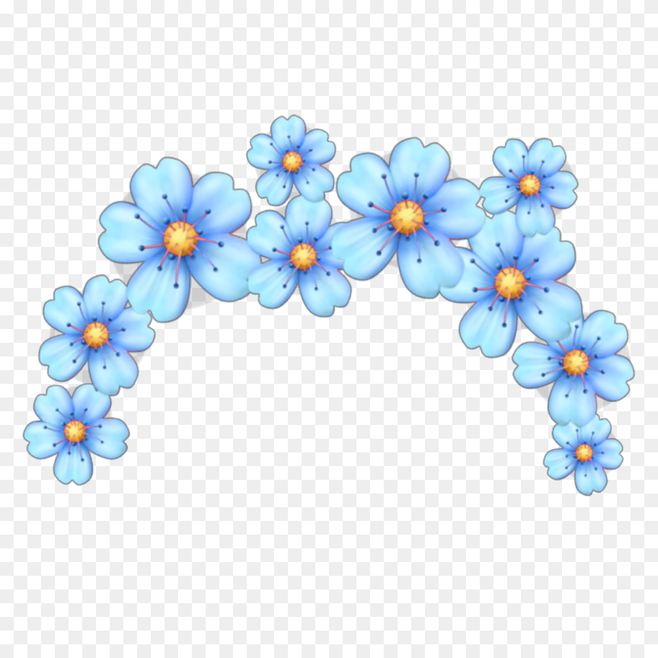 Stickers Factory Direct Sales Source Blue Flowers Flower Flower Crown Emoji, Accessories, Plant, Arch, Architecture Free Transparent Png