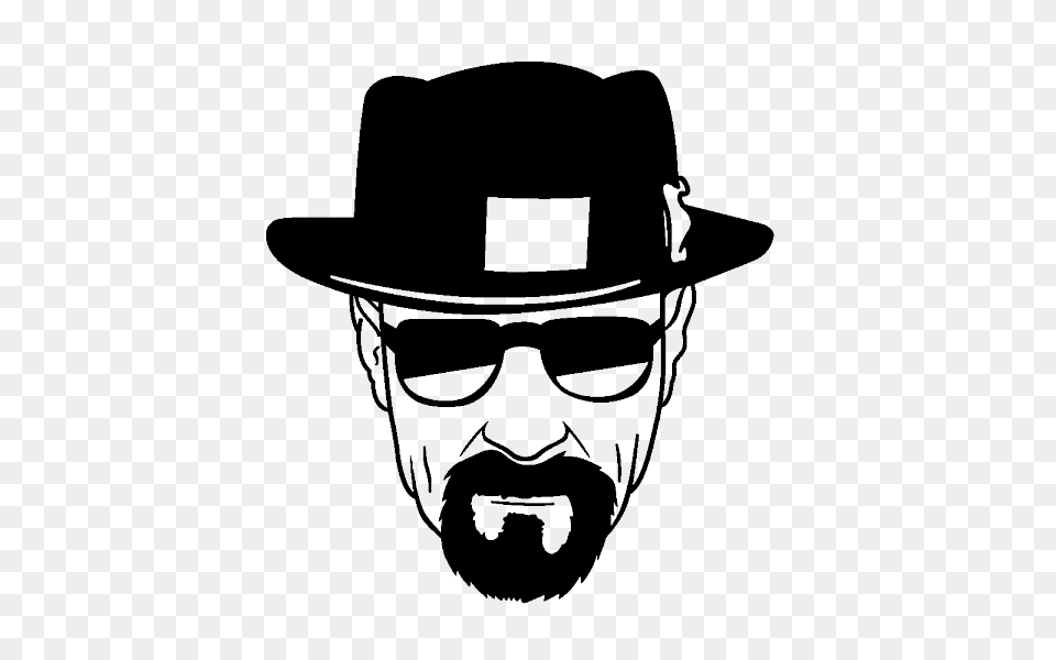 Stickers Heinsenberg 2 Ombre Breaking Bad, Stencil, Clothing, Hat, Accessories Png