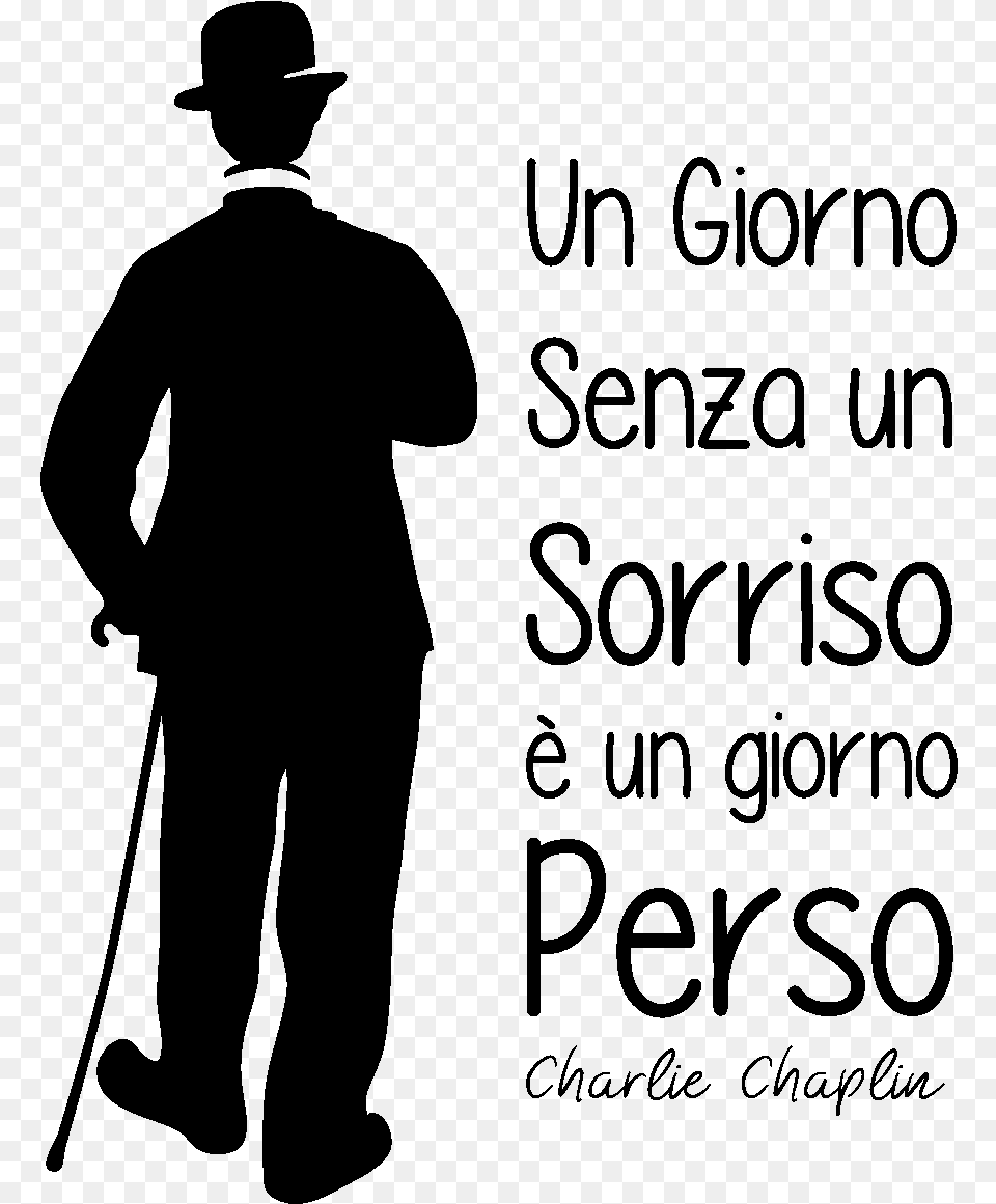 Stickers Muraux Citations Charlie Chaplin Citation, Gray Free Png Download
