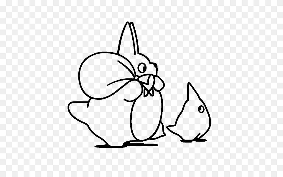 Stickers Totoro Ghibli Totoro Dibujo, Stencil, Art, Drawing Png