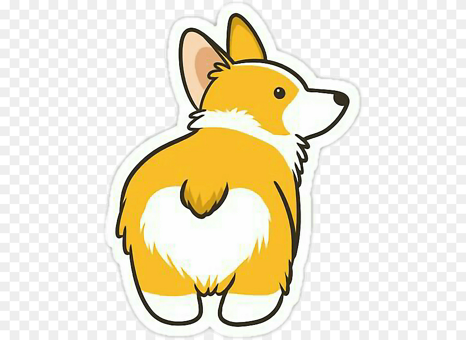 Stickers Tumblr Cute Dog Yellow Yellowdog Yellow Corgi Clipart, Sticker, Art, Drawing, Animal Free Png