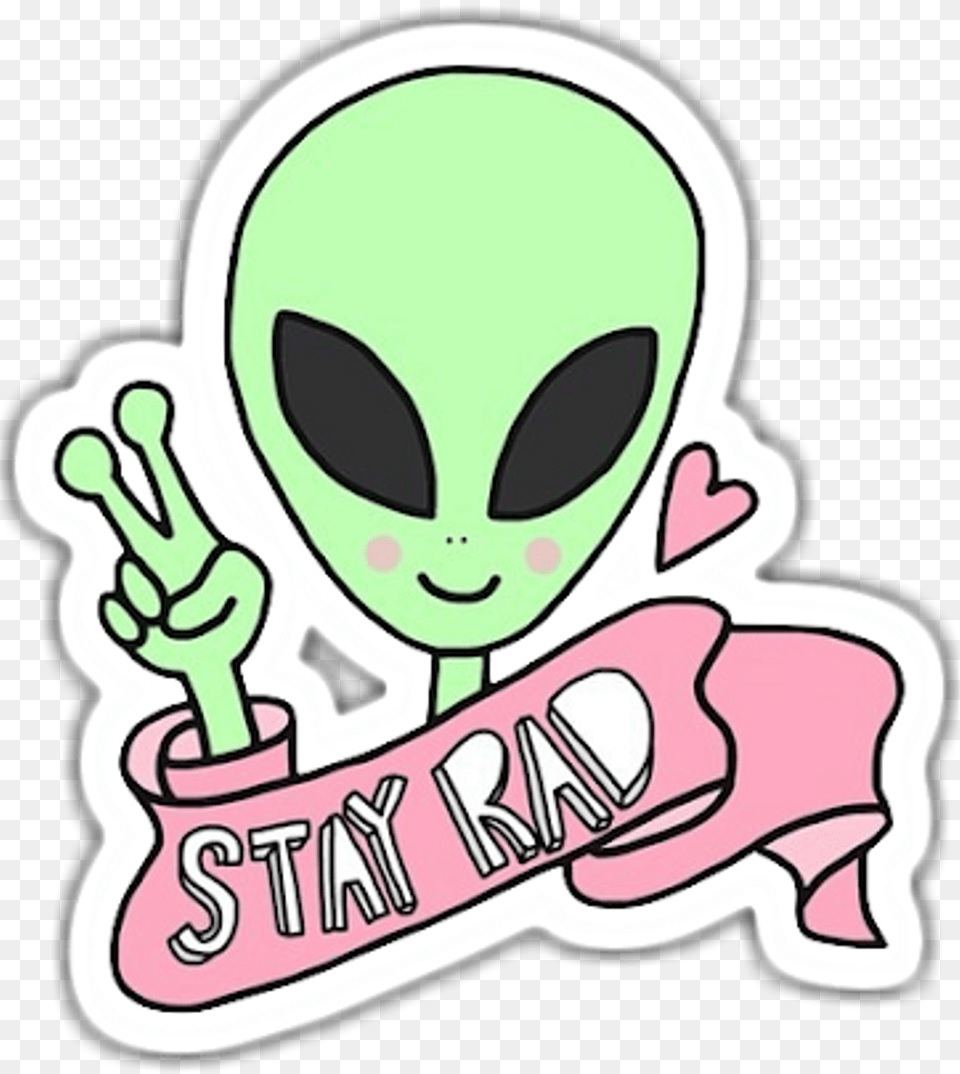 Stickers Tumblr De Aliens Clipart Stickers Tumblr Alien, Baby, Person, Sticker, Face Png Image