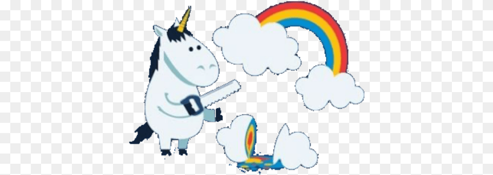 Stickers Unicorn Unicornio Arco Iris Fofo Nuvens Cartoon, Nature, Outdoors, Snow, Snowman Free Png Download