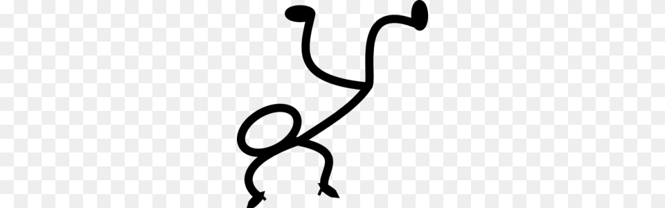 Stickman Breakdancer Clip Art, Gray Free Png