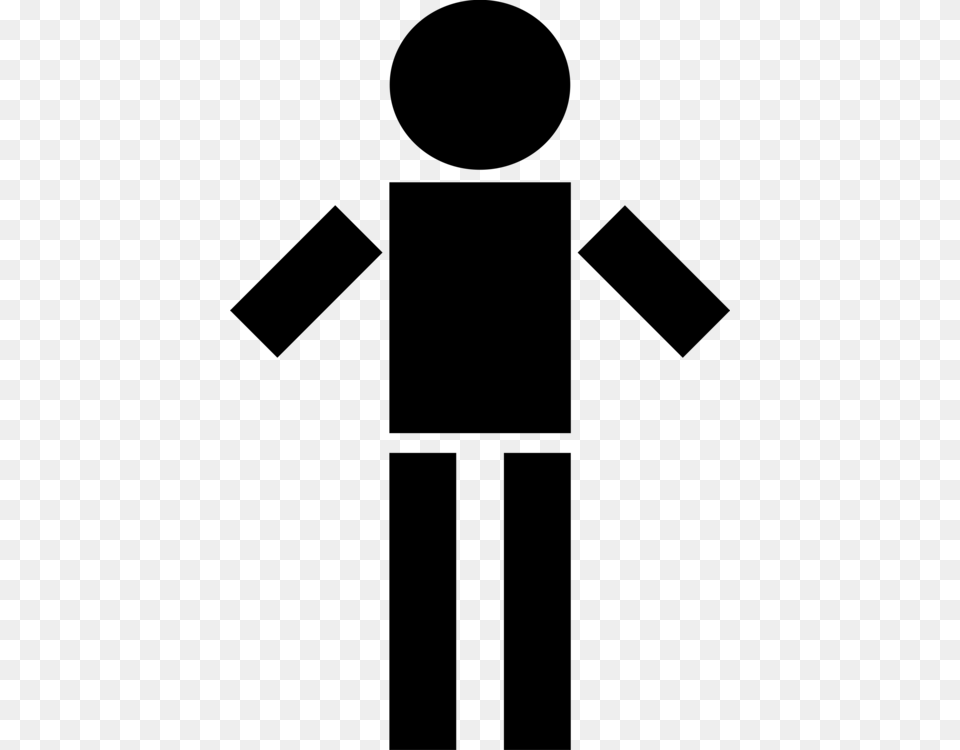 Stickman Clipart, Gray Free Png