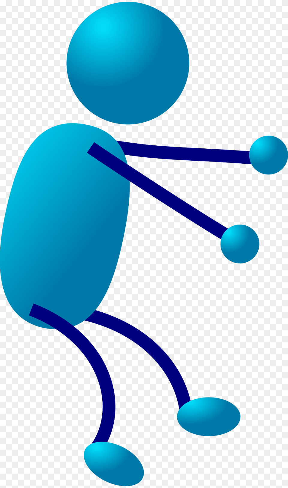 Stickman Clipart, Mace Club, Weapon Png Image