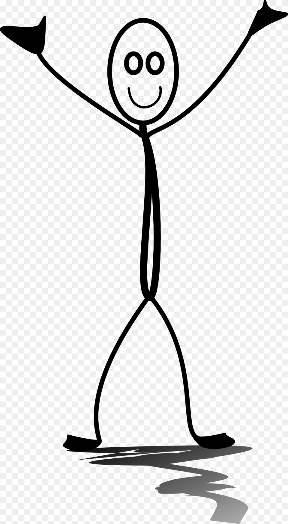 Stickman Happy Celebrating Cheering Happy Stickman, Bow, Weapon, Hourglass Png Image