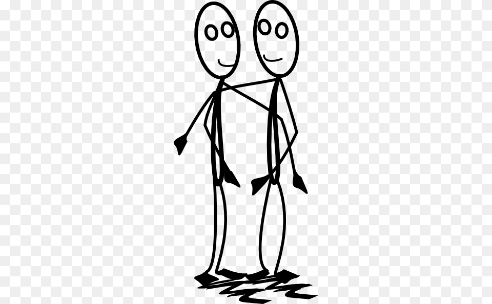 Stickman Hugging Clip Art, Person, Face, Head Free Png Download