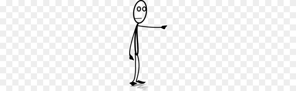 Stickman Pointing To The Right Clip Art For Web, Gray Free Png