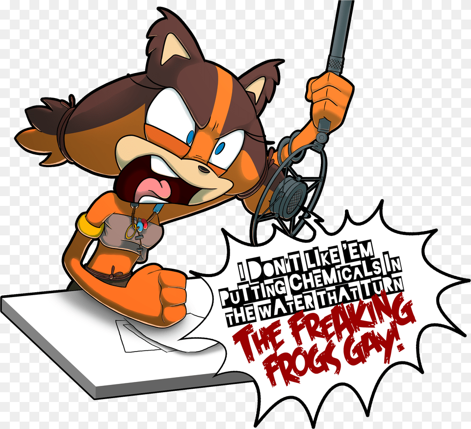 Sticks Does Info Wars Sonic Boom Sticks Fanart, Book, Comics, Publication, Cleaning Free Transparent Png