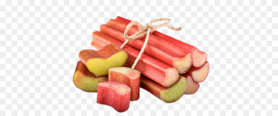 Sticks Of Rhubarb And Cut Up Pieces, Food, Produce, Plant, Vegetable Free Png