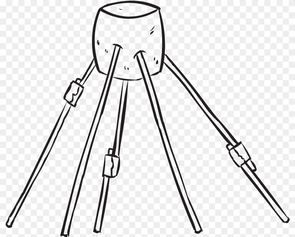 Sticks Of Spaghetti Poked Into A Marshmallow As Seen Marshmallow Tower Clipart, Tripod Png