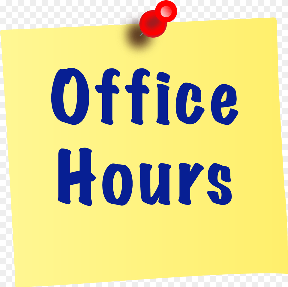 Sticky Note Clipart Office Hours Clipart, Text Free Png