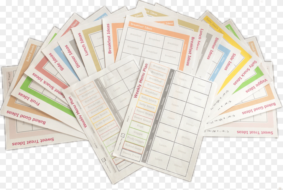 Sticky Note Menu Planner Plan, Text Free Png Download